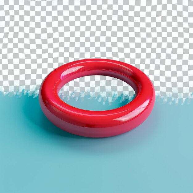 PSD un anneau rouge avec un fond blanc avec un motif au milieu