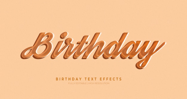 Anniversaire 3d Effet De Style De Texte