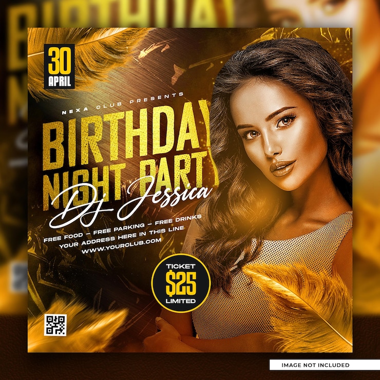 PSD anniversaire club dj party flyer publication sur les réseaux sociaux