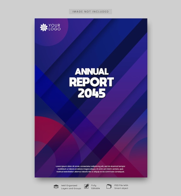 Annual Report Cover Template for 2045