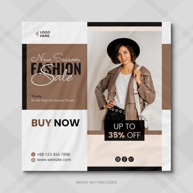 Annunci di vendita di moda Banner e storie di Instagram di vendita di moda