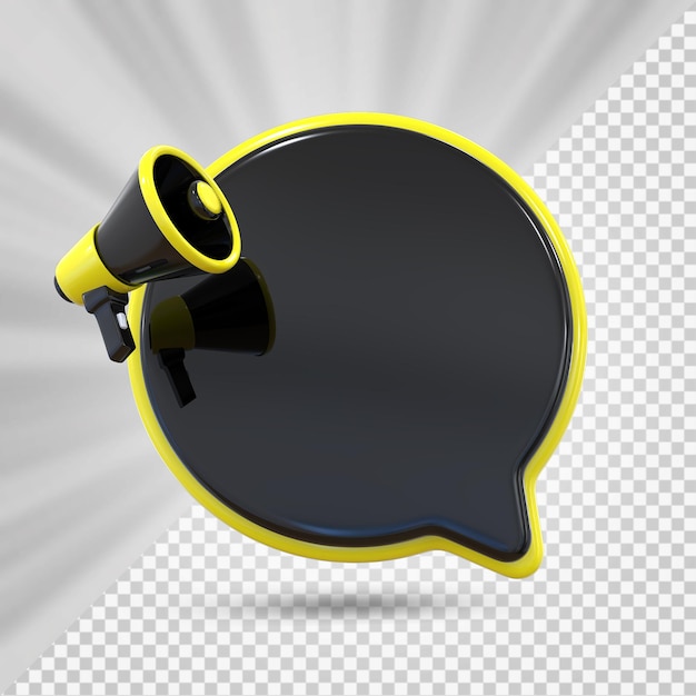 Annuncio megafono 3D Render