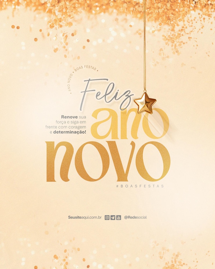 PSD ano novo buon anno nuovo buon anno buoni giorni festivi social media psd modificabile