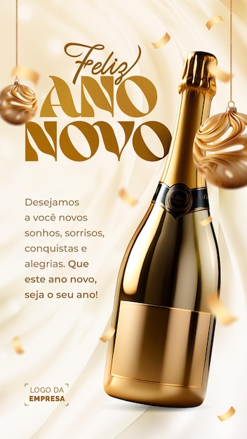 Ano Novo Feliz 2024 Bonne Année 2024