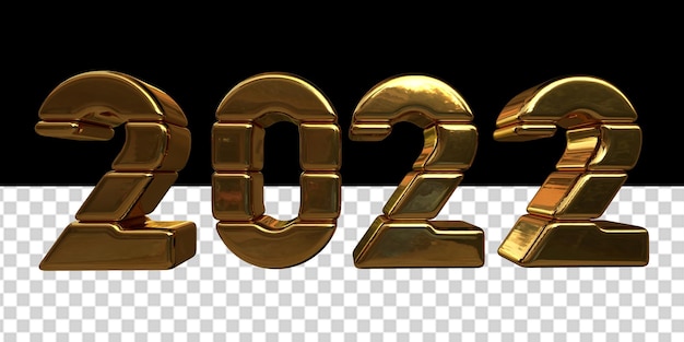 Año nuevo 2022.3d número