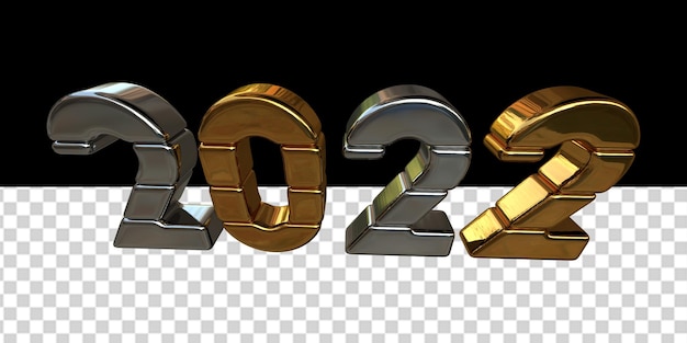 Año nuevo 2022.3d número