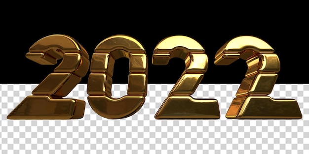 Año nuevo 2022.3d número