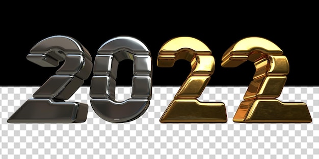 Año nuevo 2022.3d número