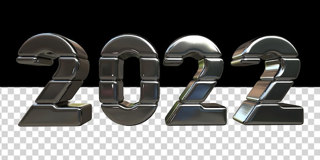 Año nuevo 2022.3d número