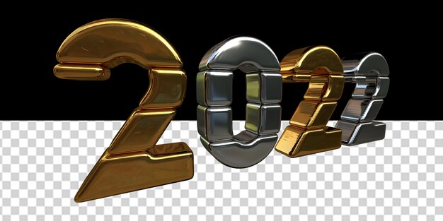 Año nuevo 2022.3d número