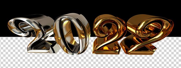 Año nuevo 2022.3d número