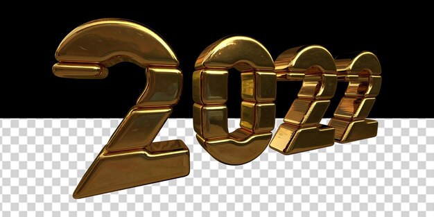 Año nuevo 2022.3d número