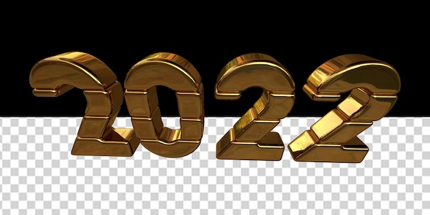 Año nuevo 2022.3d número