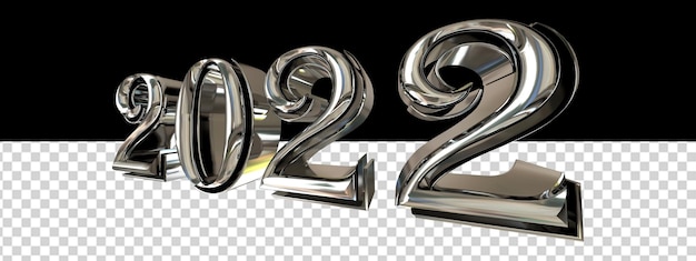 Año nuevo 2022.3d número