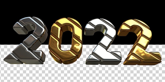 Año nuevo 2022.3d número