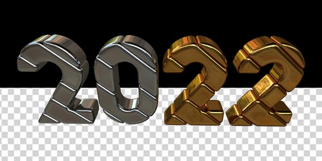 Año nuevo 2022.3d número