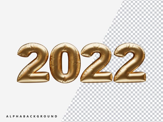 Año nuevo 2022 texto transparente