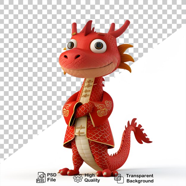 PSD año nuevo chino dragón de la suerte aislado en fondo transparente incluyen archivo png