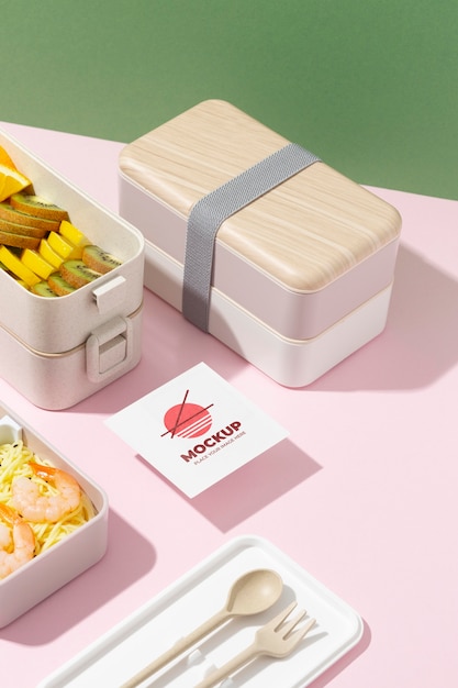 PSD anordnung der bento-box mit mock-up-karte