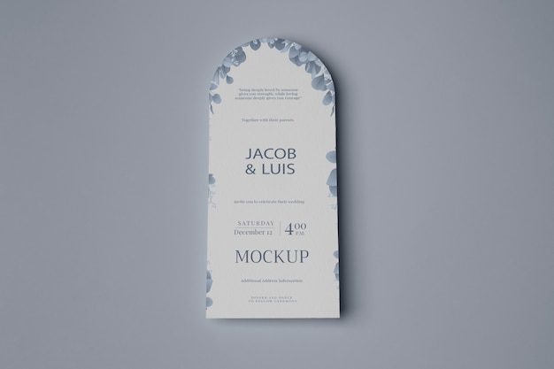 Anordnung für Bogenflyer-Mock-up in Draufsicht