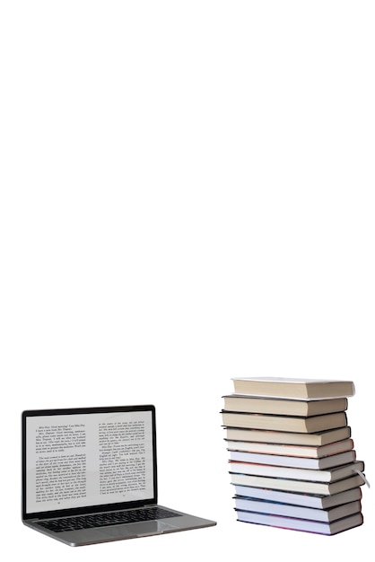 Anordnung für Laptop und Bücher