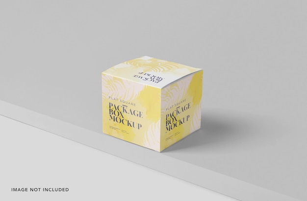 Anpassbare quadratische Paketbox Mockup