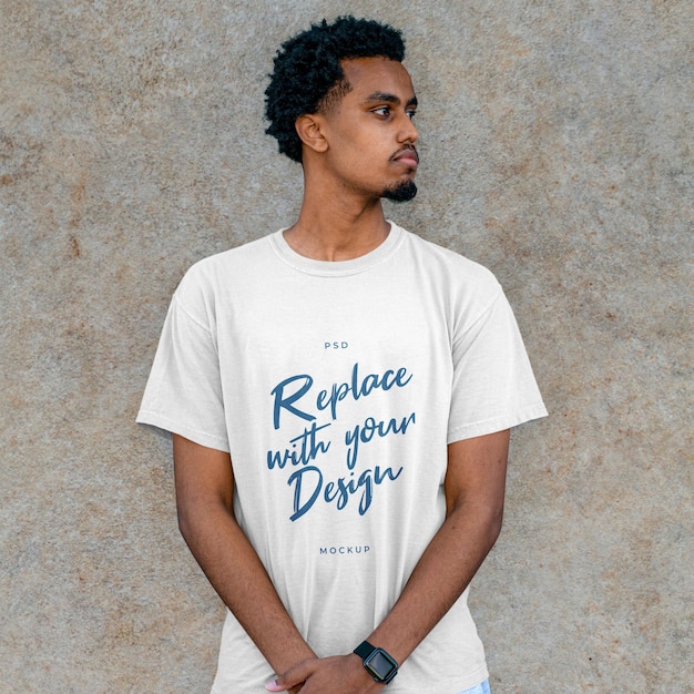 Anpassbare Szene Männer T-Shirt Fotografie Mockup