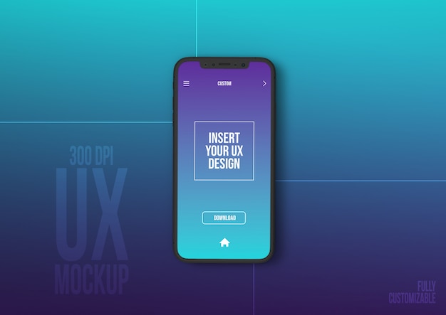 PSD anpassbares hochwertiges smartphone-mockup