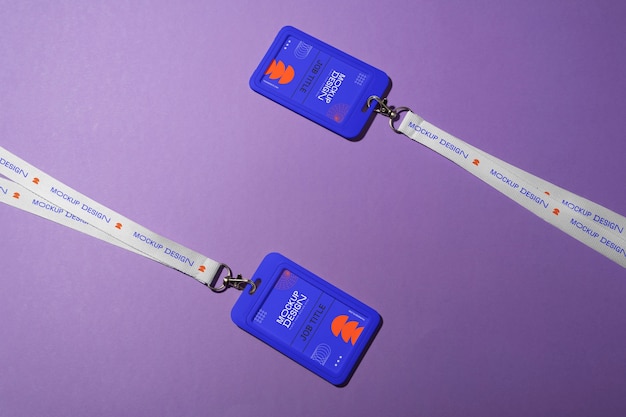 PSD ansicht des lanyard-modells