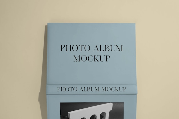 PSD ansicht des mock-up-designs des fotoalbums