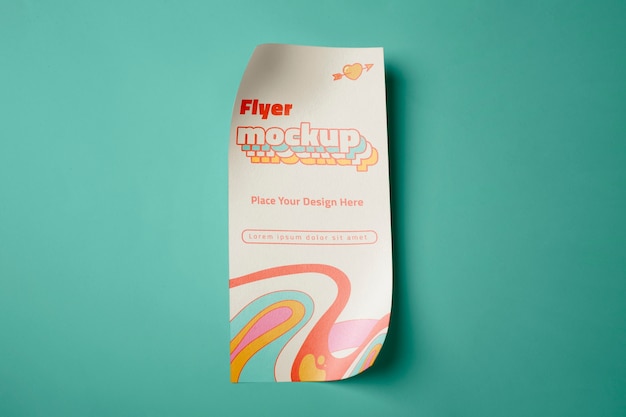 PSD ansicht des mock-up-designs für papierflieger