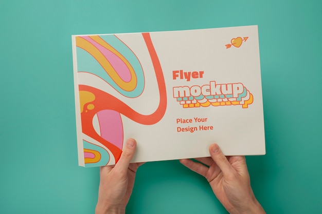 PSD ansicht des mock-up-designs für papierflieger