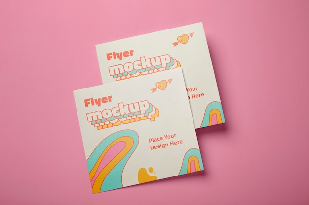 Ansicht des mock-up-designs für papierflieger