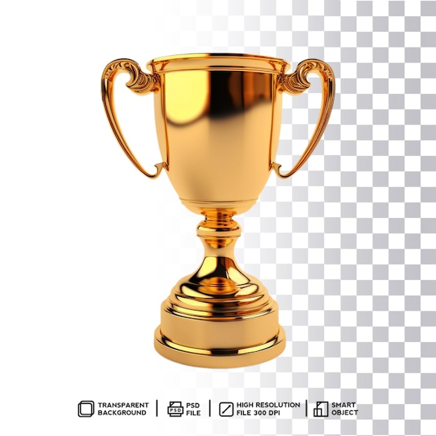 Anspruchsvolle transparente goldene Trophäe