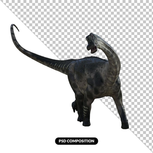 Antarctosaurus aislado dinosaurio 3d render