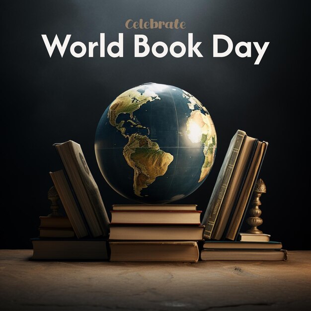 Antecedentes de la celebración del día mundial del libro plantilla de publicación en las redes sociales