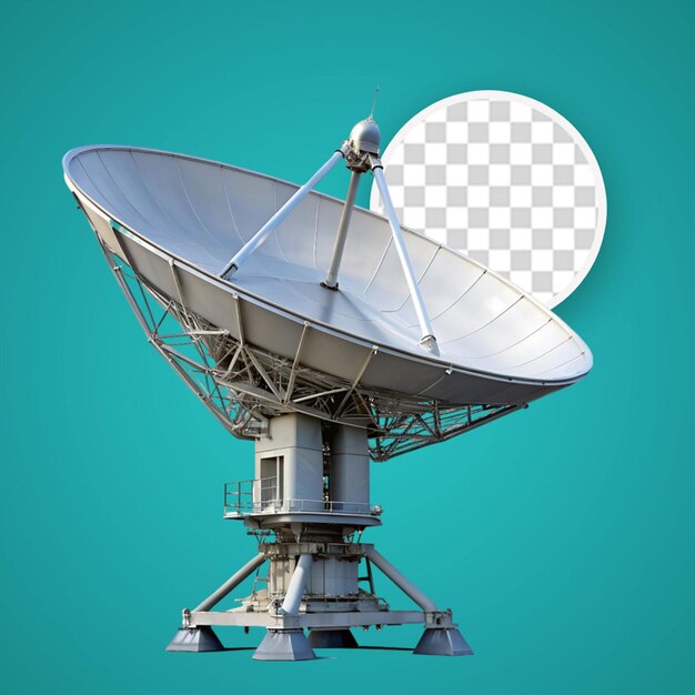 PSD antena de rádio isolada em fundo transparente ilustração de renderização 3d