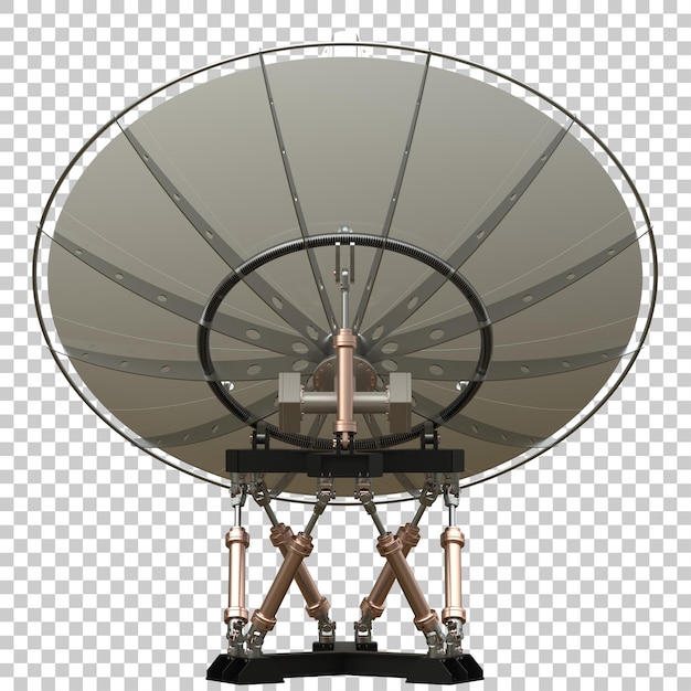 PSD antena de rádio na ilustração de renderização 3d de fundo transparente