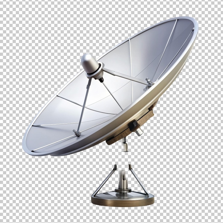 PSD la antena parabólica sobre un fondo transparente
