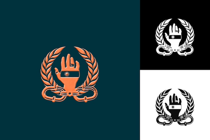 PSD anti-corrupción indonesio con icono de la cresta con un diseño vectorial abstracto inspirado en la cultura styli