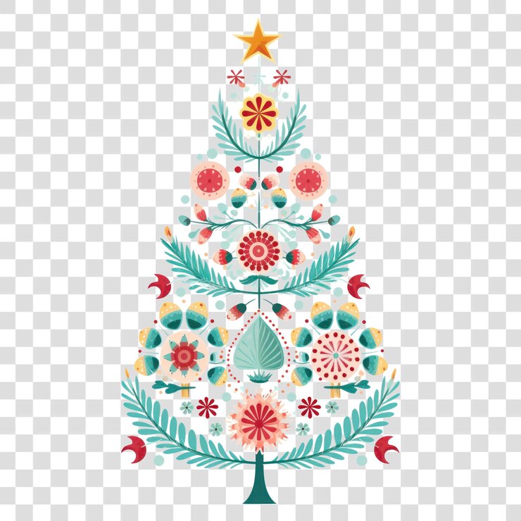 PSD anticipación del patrón artístico del árbol de navidad