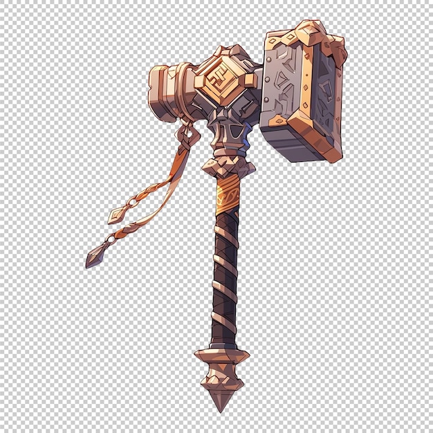 PSD antiga guerra 2d: hammer weapon game asset design de animação