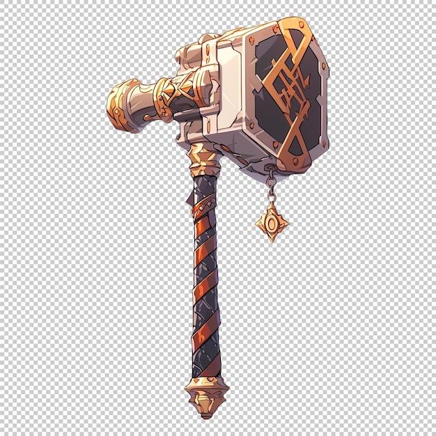 PSD antiga guerra 2d: hammer weapon game asset design de animação