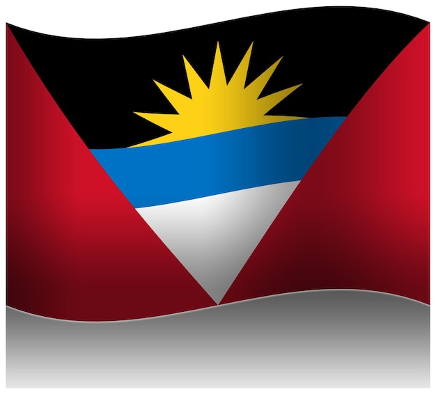 Antigua-nationalflagge 3d