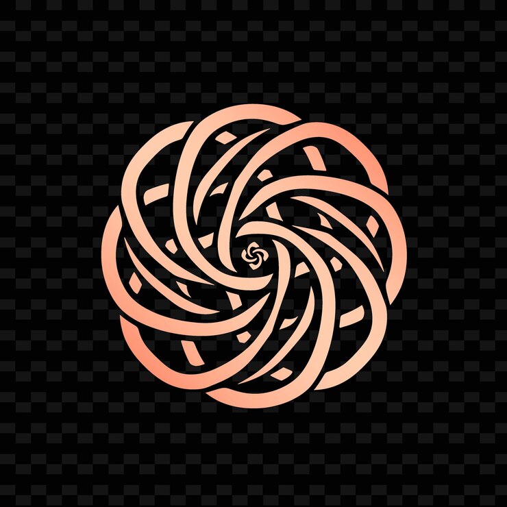 PSD antiguo logotipo del clan celta con nudos y espirales para la decoración diseños vectoriales tribales creativos