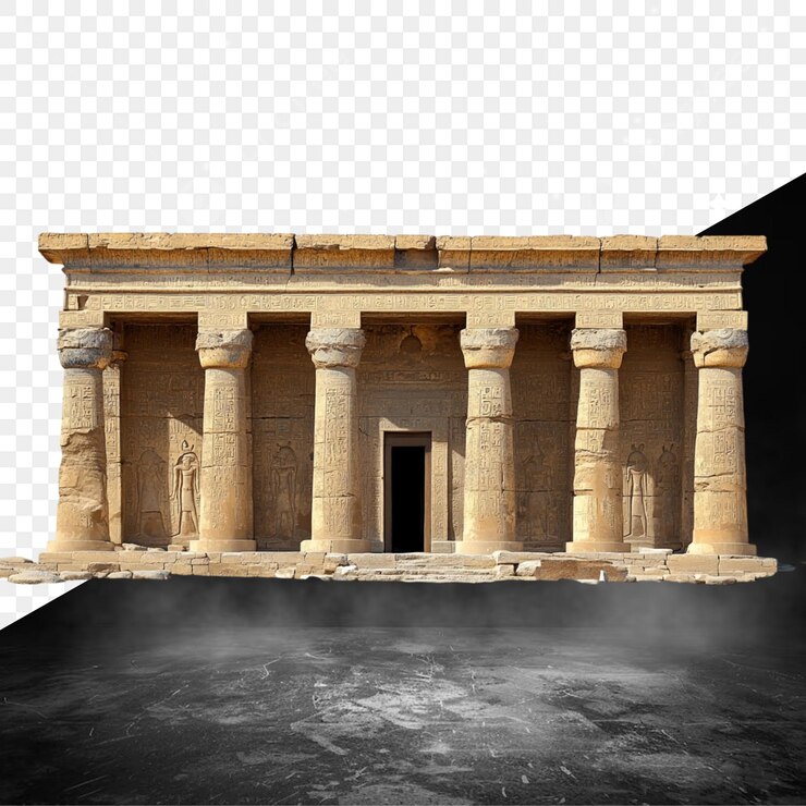 PSD el antiguo templo egipcio