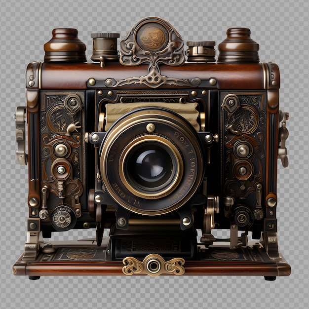 PSD antike kamera isoliert auf transparentem hintergrund vintage alte kamera png generative ki