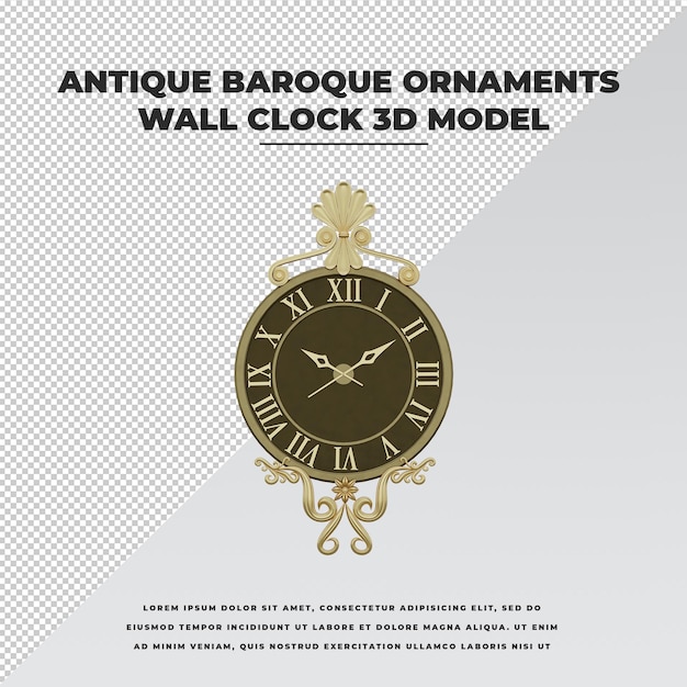 Antike Wanduhr mit barocken Ornamenten