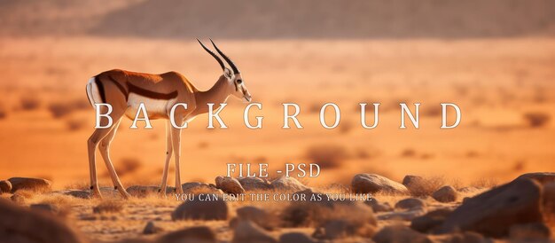 Antilope Springbok Dans Les Endroits Arides