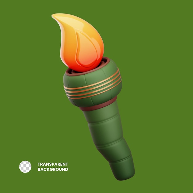 Antorcha de icono 3D